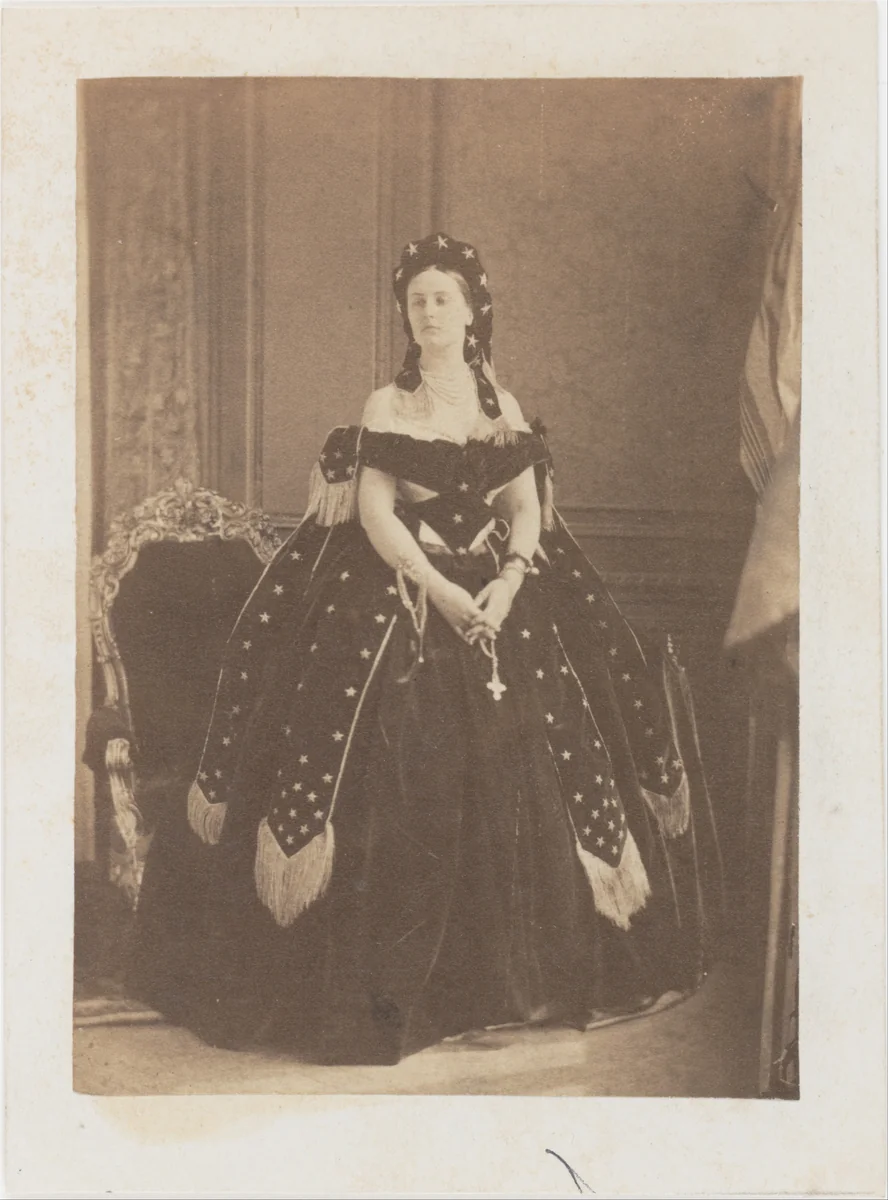 La Comtesse de Castiglione en Reine de la Nuit by Pierre-Louis Pierson, photograph, 1863-1867