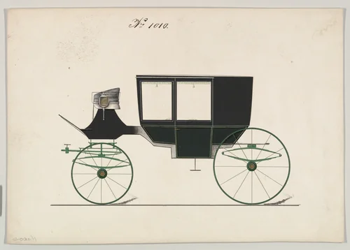 Coach #1010 by Brewster & Co., drawing, 1865-1875