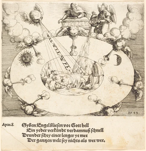 The Opening of the Seventh Seal by Augustin Hirschvogel, print, 1549