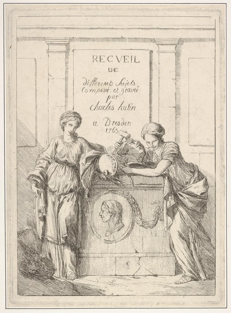 Recueil de Différents Sujets composés et gravés par Charles Hutin à Dresden by Charles Hutin, print, 1763