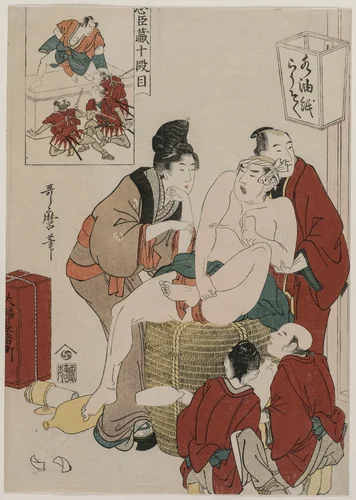 Chushingura: Act X of The Storehouse of Loyalty by Kitagawa Utamaro (喜多川歌麿), print, 1797-1799