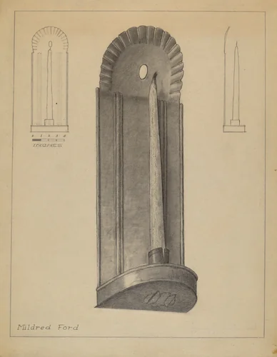 Sconce by Mildred Ford, index of american design, 1935-1942