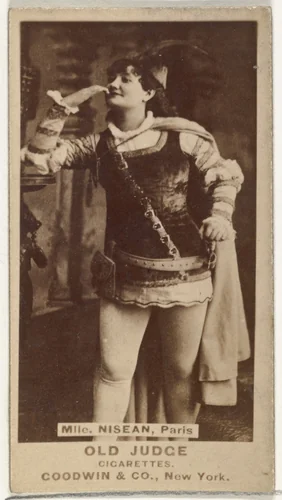Mlle. Nisean, Paris, from the Actors and Actresses series (N171) for Old Judge Cigarettes by Goodwin & Company, photograph, 1886-1890