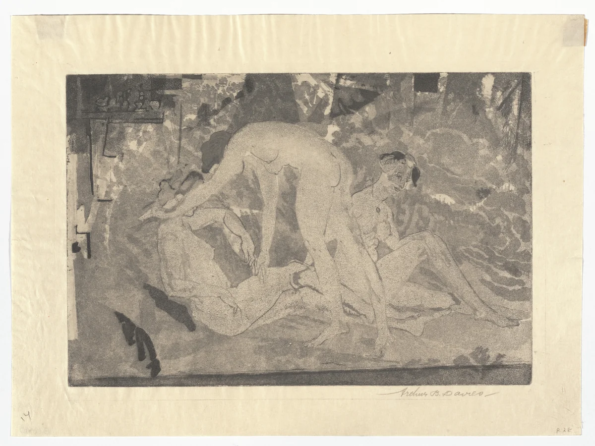 Against Green by Arthur B. Davies, print, 1918