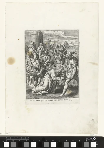 Kruisdraging by Johann Sadeler, print, 1587-1589
