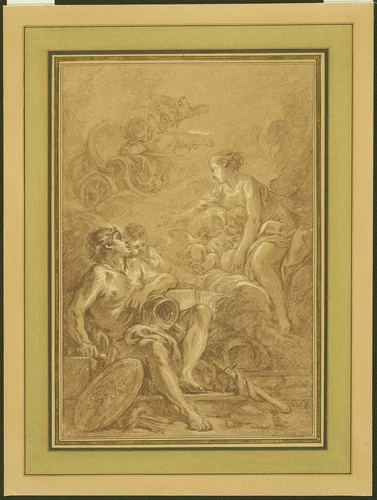 Venus Commanding Vulcan to Make Arms for Aeneas by François Boucher, drawing, 1767
