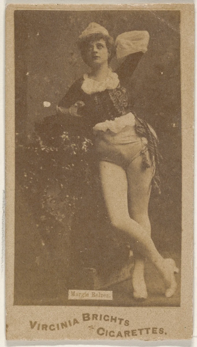 Margie Relzea, from the Actors and Actresses series (N45, Type 1) for Virginia Brights Cigarettes by Allen & Ginter, photograph, 1885-1891