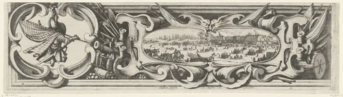 Beleg van Saint Martin op het Île de Ré, juli-november 1627 (randwerk, deel linksonder) by Jacques Callot, print, 1629-1631