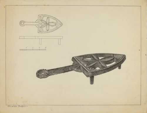Flat Iron Holder by Salvatore Borrazzo, index of american design, 1937