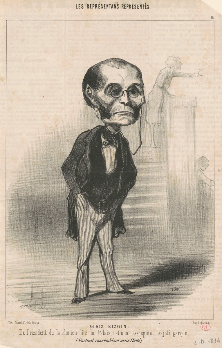 A.O. Glais-Bizoin by Honoré Daumier, print, 1849