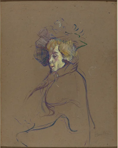 Jane Avril by Henri de Toulouse-Lautrec, drawing, 1892