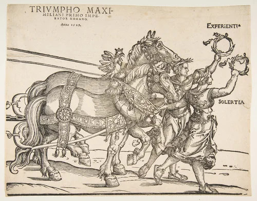 The Great Triumphal Car, eight sheet by Albrecht Dürer, print, 1485-1600