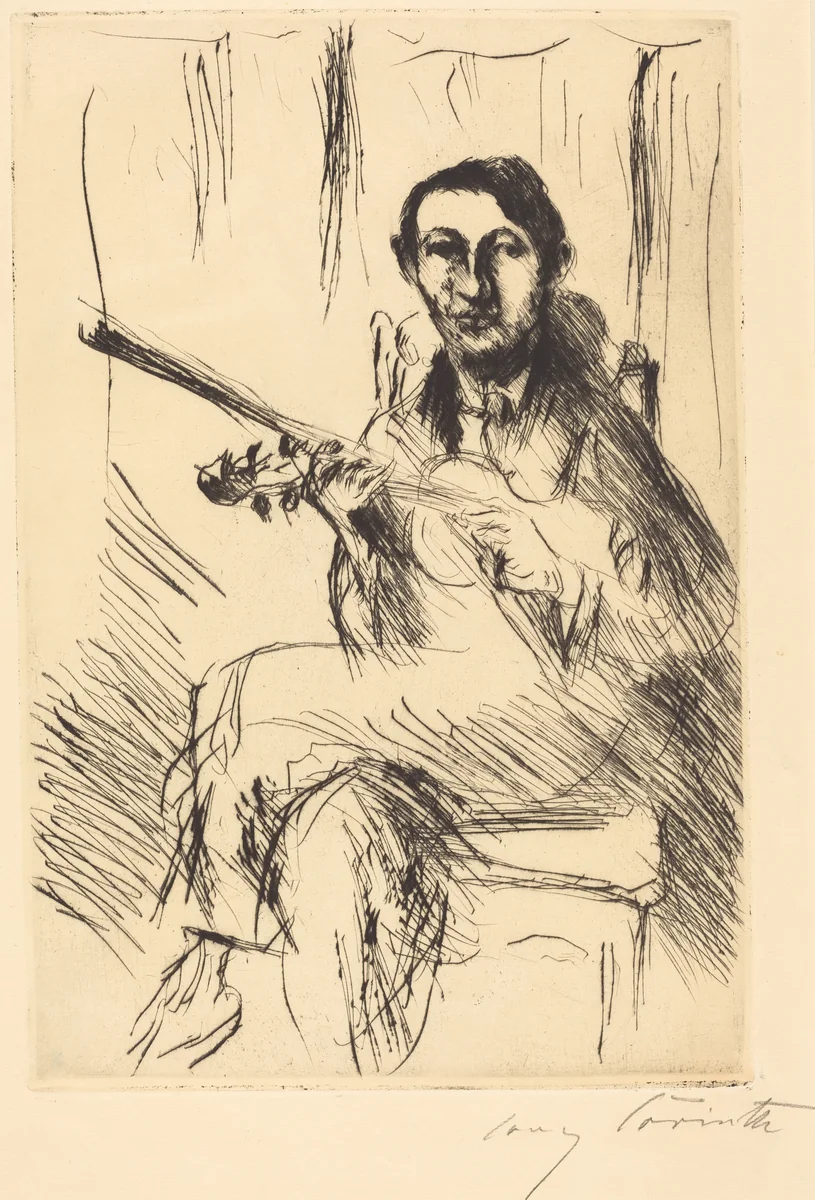 Bildnis Andreas Weissgaerber (Portrait of Andreas Weissgaerber) by Lovis Corinth, print, 1919