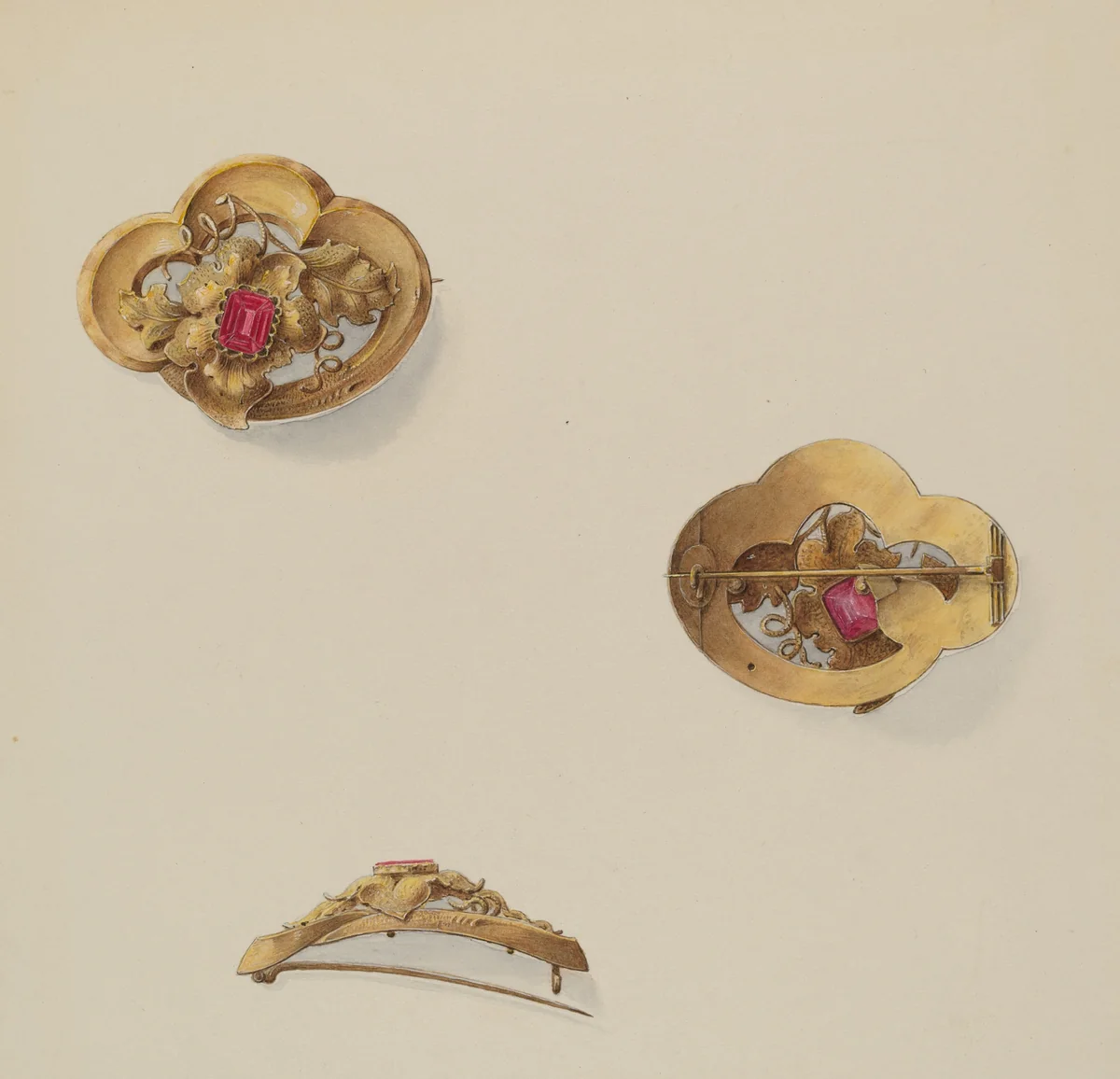 Brooch by John H. Tercuzzi, index of american design, 1937
