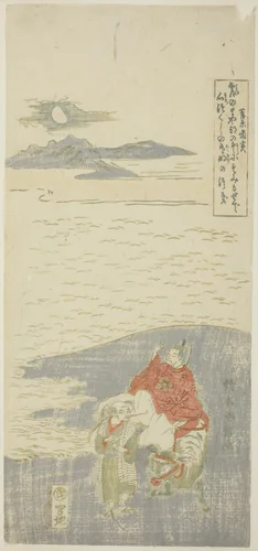 Sugawara Michizane Going into Exile by Suzuki Harunobu (鈴木春信), print, 1758-1769