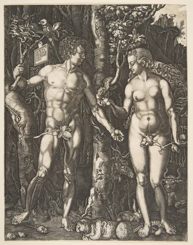 Adam and Eve by Albrecht Dürer, print, 1485-1600