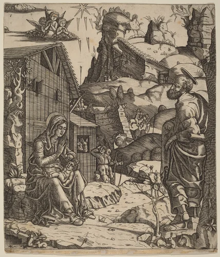 The Nativity by Master I.I.CA, print, 1500-1510