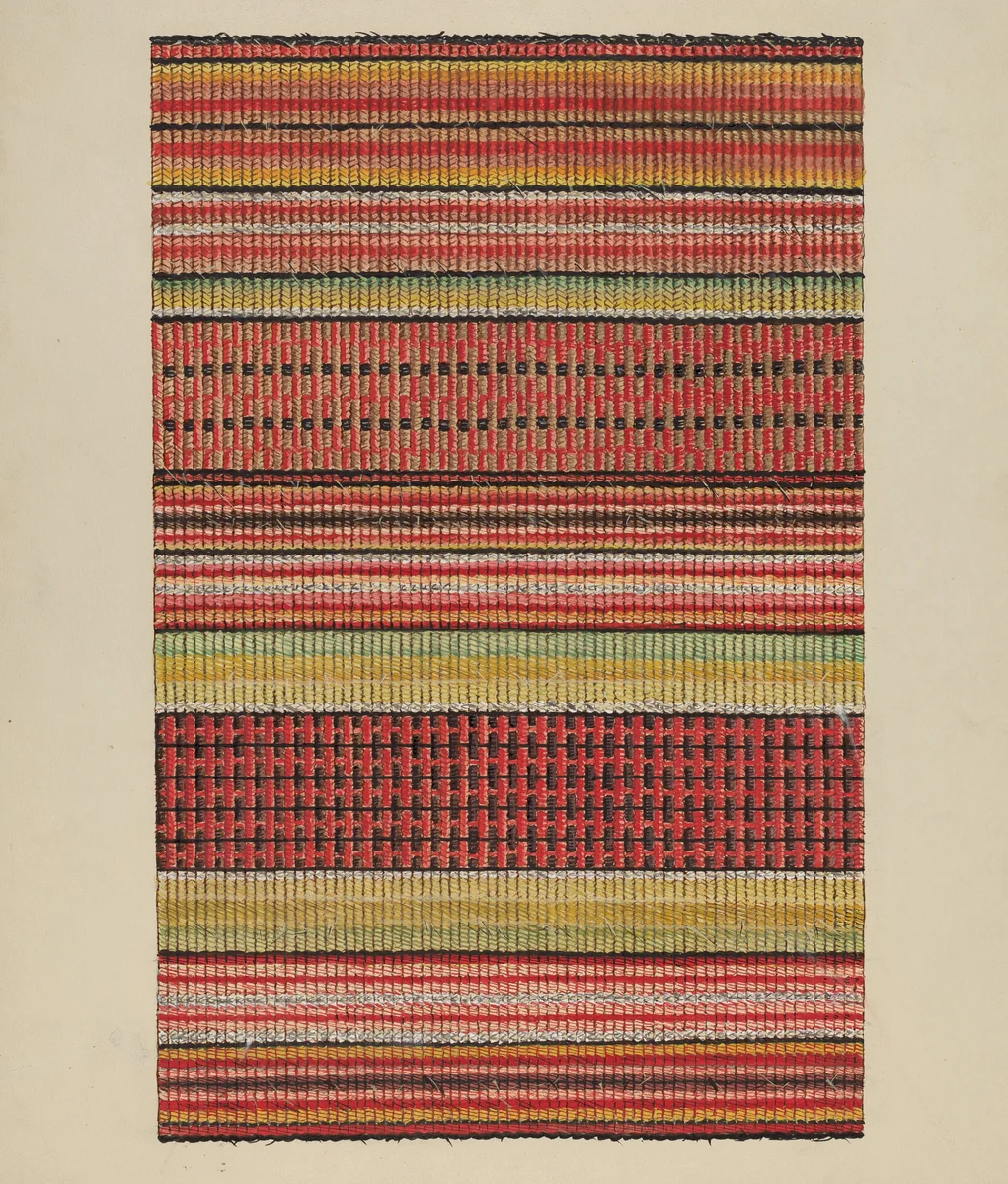 Woven Wool Carpet by William Bos, index of american design, 1937