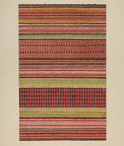 Woven Wool Carpet by William Bos, index of american design, 1937