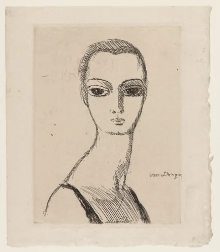 Woman's Head by Kees van Dongen, print, 1910