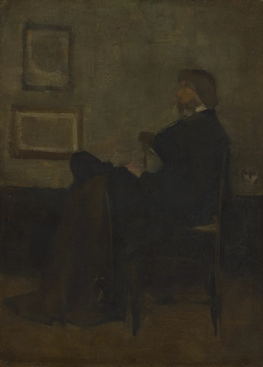 Study for "Arrangement in Grey and Black, No. 2: Portrait of Thomas Carlyle" by James McNeill Whistler, painting, 1872-1873