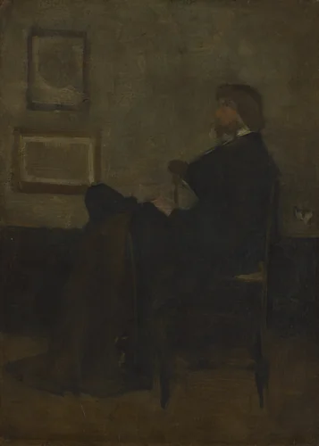 Study for "Arrangement in Grey and Black, No. 2: Portrait of Thomas Carlyle" by James McNeill Whistler, painting, 1872-1873