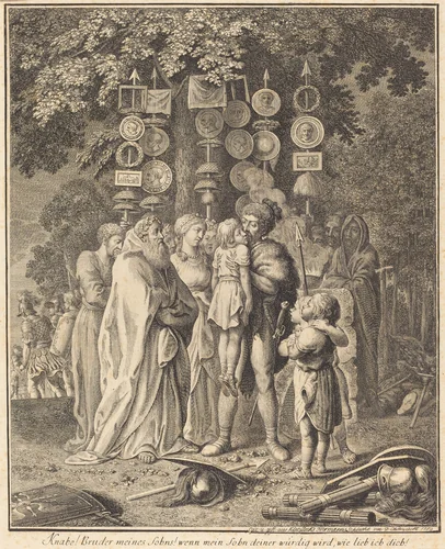 Ancient Teutons by Daniel Nikolaus Chodowiecki, print, 1782