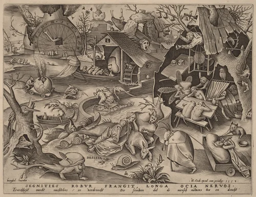 Sloth by Pieter van der Heyden
Pieter Bruegel the Elder
Hieronymus Cock, print, 1558
