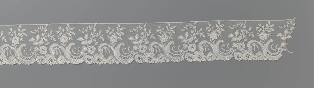 Strook gemengde kant met s-voluten by anonymous, other, 1875-1899