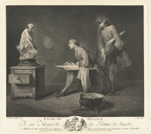 Etude du dessin (The Drawing Lesson) by Jacques-Philippe Le Bas
Jean Siméon Chardin, print, 1757