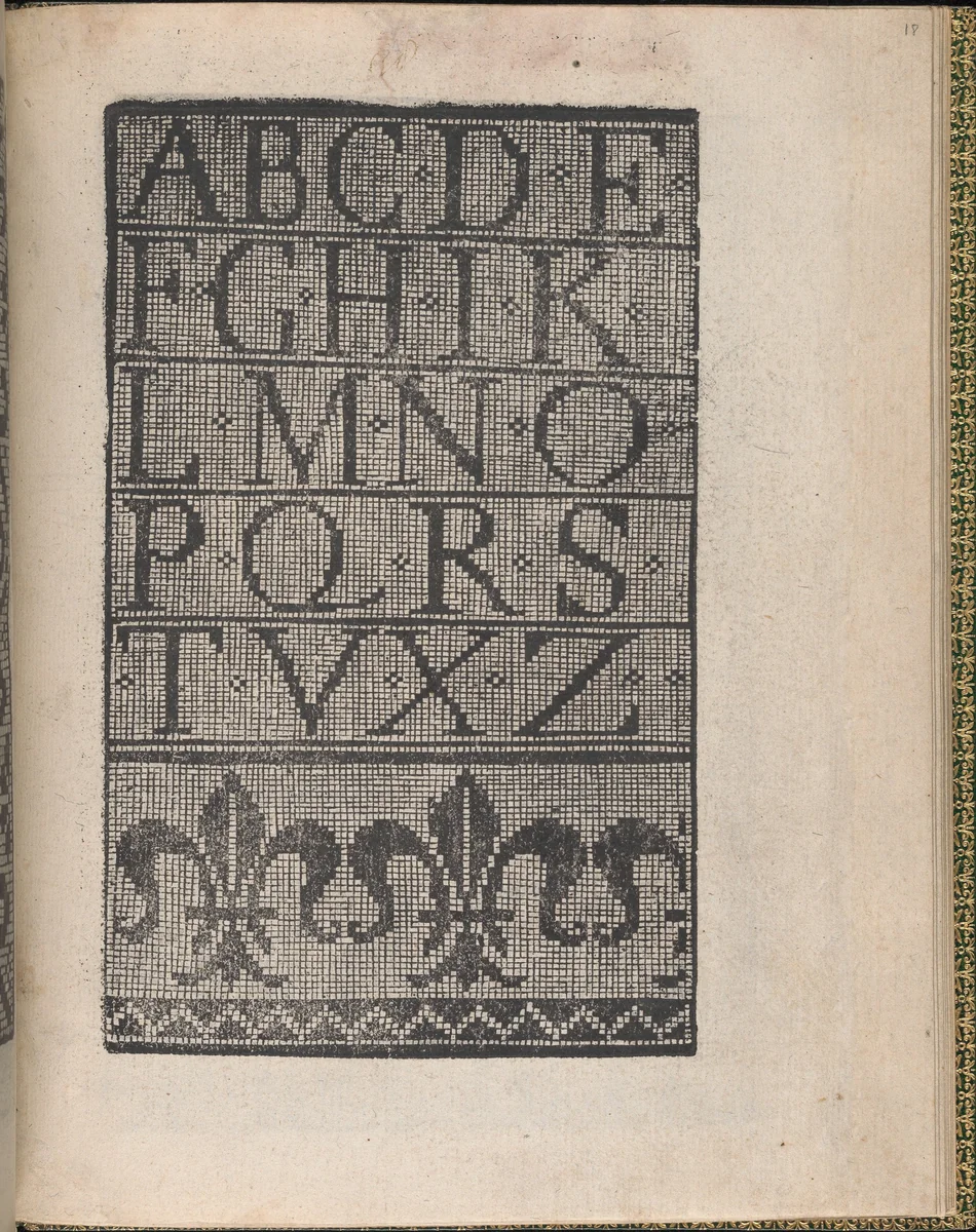 Ornamento delle belle & virtuose donne, page 10 (recto) by Matteo Pagano, book, 1554