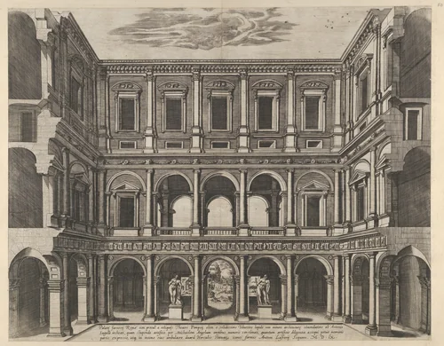 Farnese Palace Interior, from "Speculum Romanae Magnificentiae" by anonymous, print, 1560