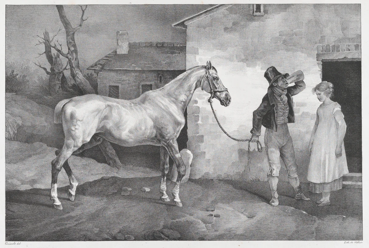 Old Horse at an Inn Door by Théodore Gericault, print, 1822