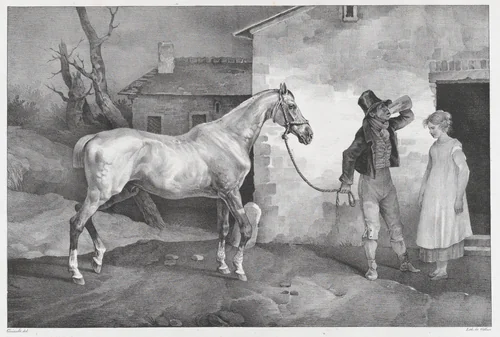 Old Horse at an Inn Door by Théodore Gericault, print, 1822