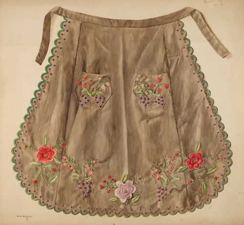 Sewing Apron by Edith Magnette, index of american design, 1939