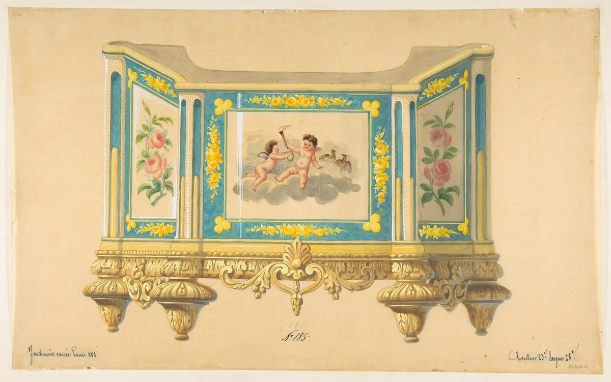 Design for a Jardiniere by anonymous, drawing, 1800-1899