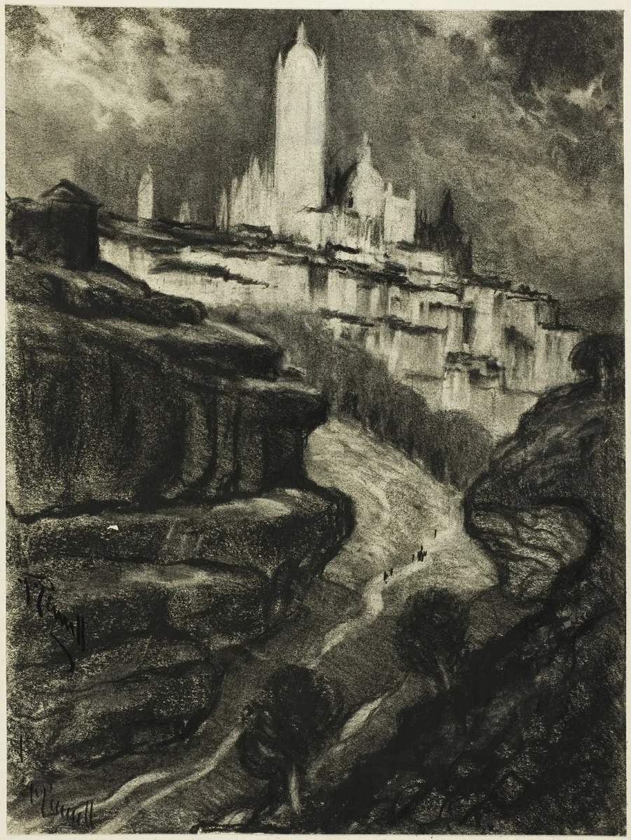 Segovia by Joseph Pennell, drawing, 1898-1998