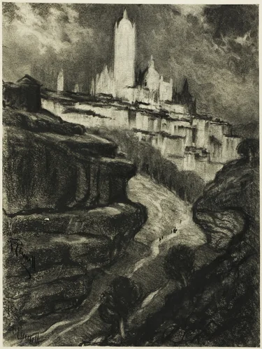 Segovia by Joseph Pennell, drawing, 1898-1998