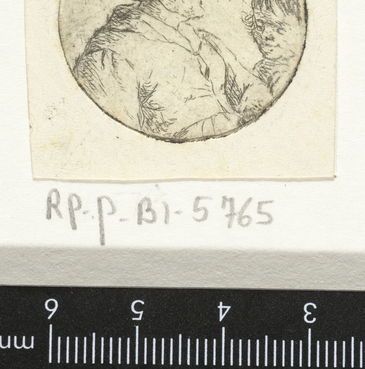 Buste van een onbekende man met kind (versie 2) by Christina Chalon, print, 1758-1808