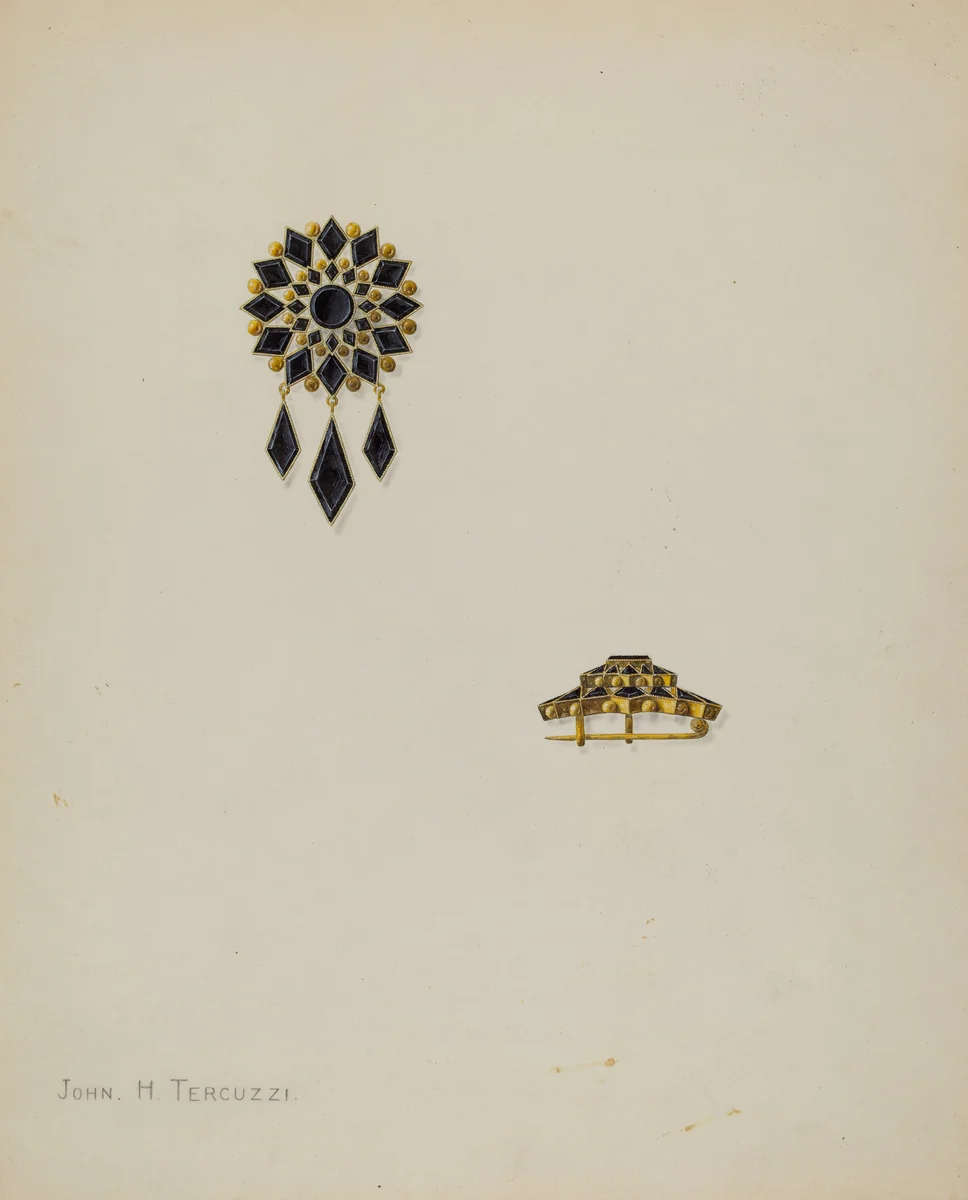 Brooch by John H. Tercuzzi, index of american design, 1938