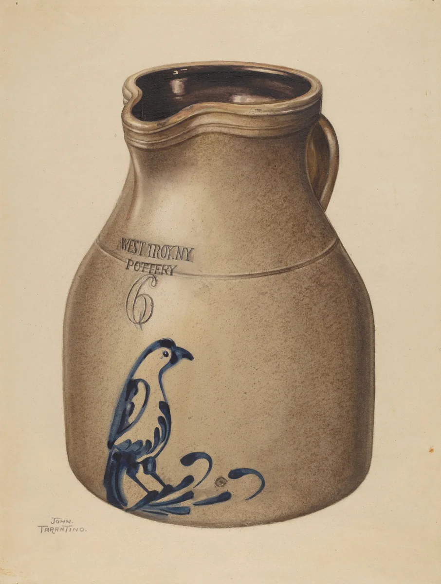 Pitcher by John Tarantino, index of american design, 1935-1942
