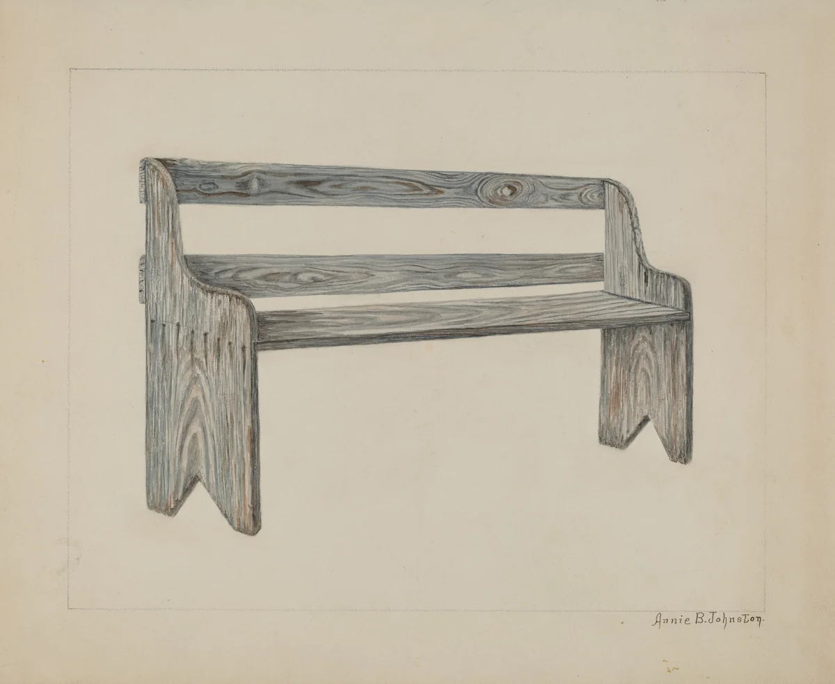 School Seat by Annie B. Johnston, index of american design, 1938