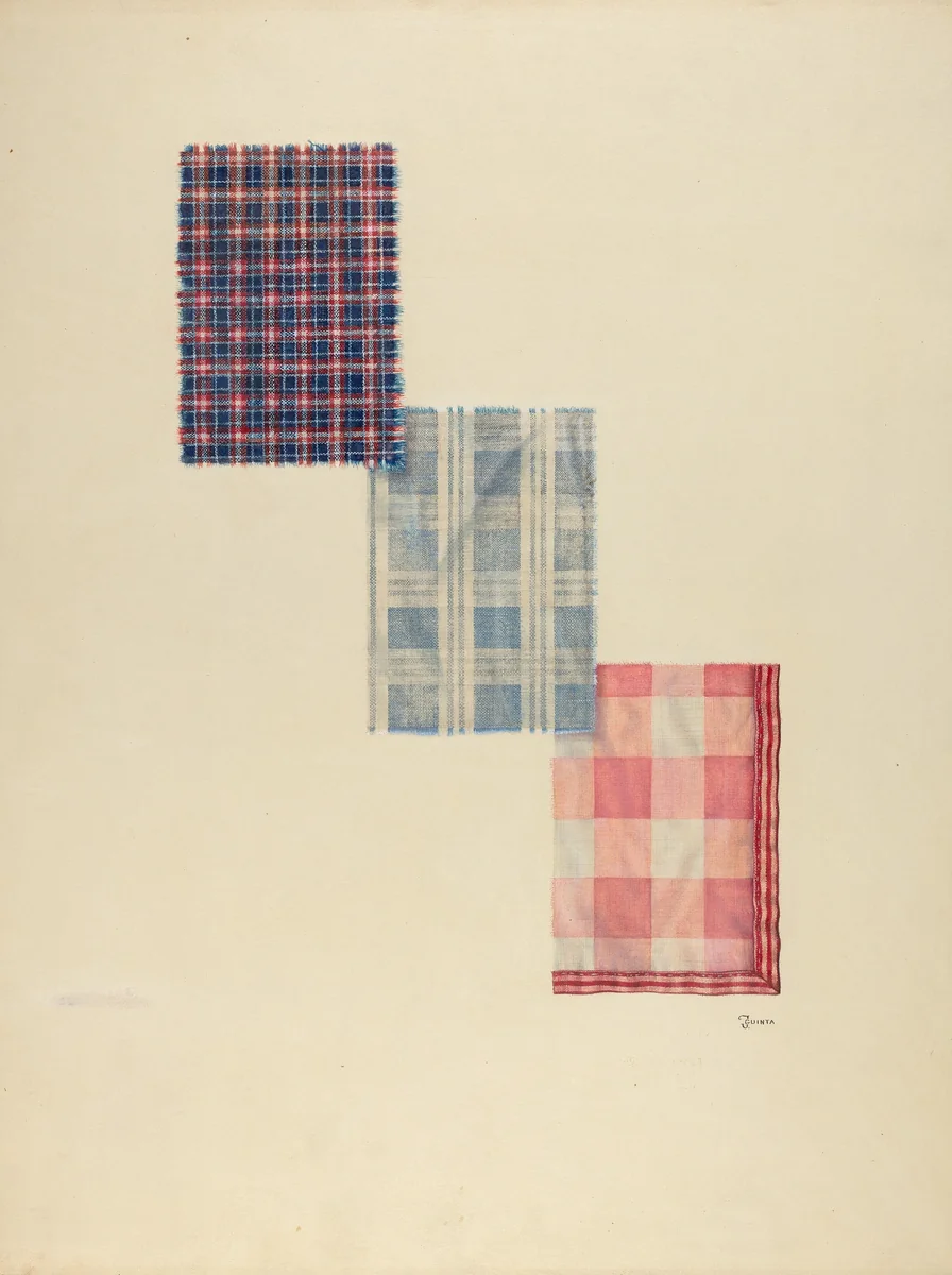 Zoar Plaids by Jerry Guinta, index of american design, 1939