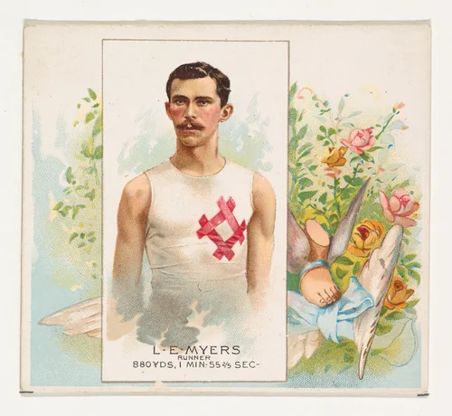 L.E. Meyers, Runner, from World's Champions, Second Series (N43) for Allen & Ginter Cigarettes by Allen & Ginter, print, 1888