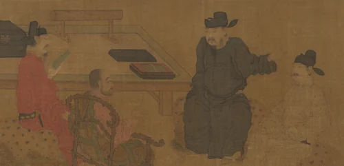 Scholars of the Liuli Hall by Unidentified Artist, painting, 1267-1299