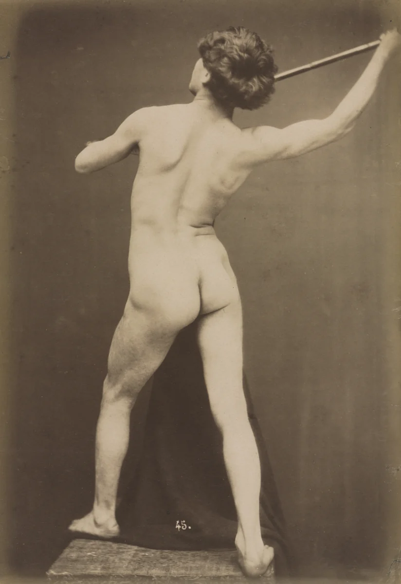 Male Nude by Guglielmo Marconi, photograph, 1865-1880