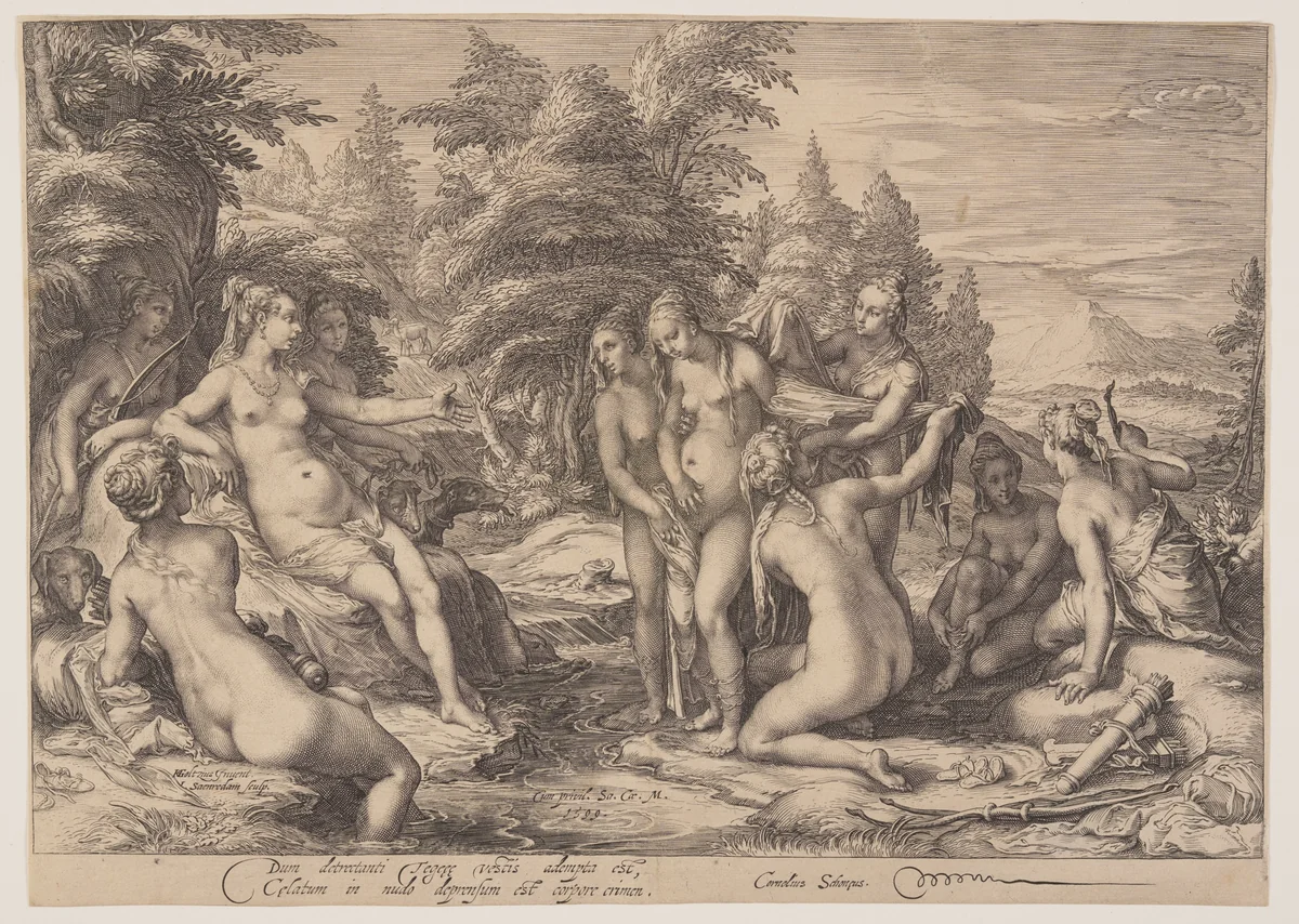 Diana and Callisto by Jan Saenredam, print, 1599