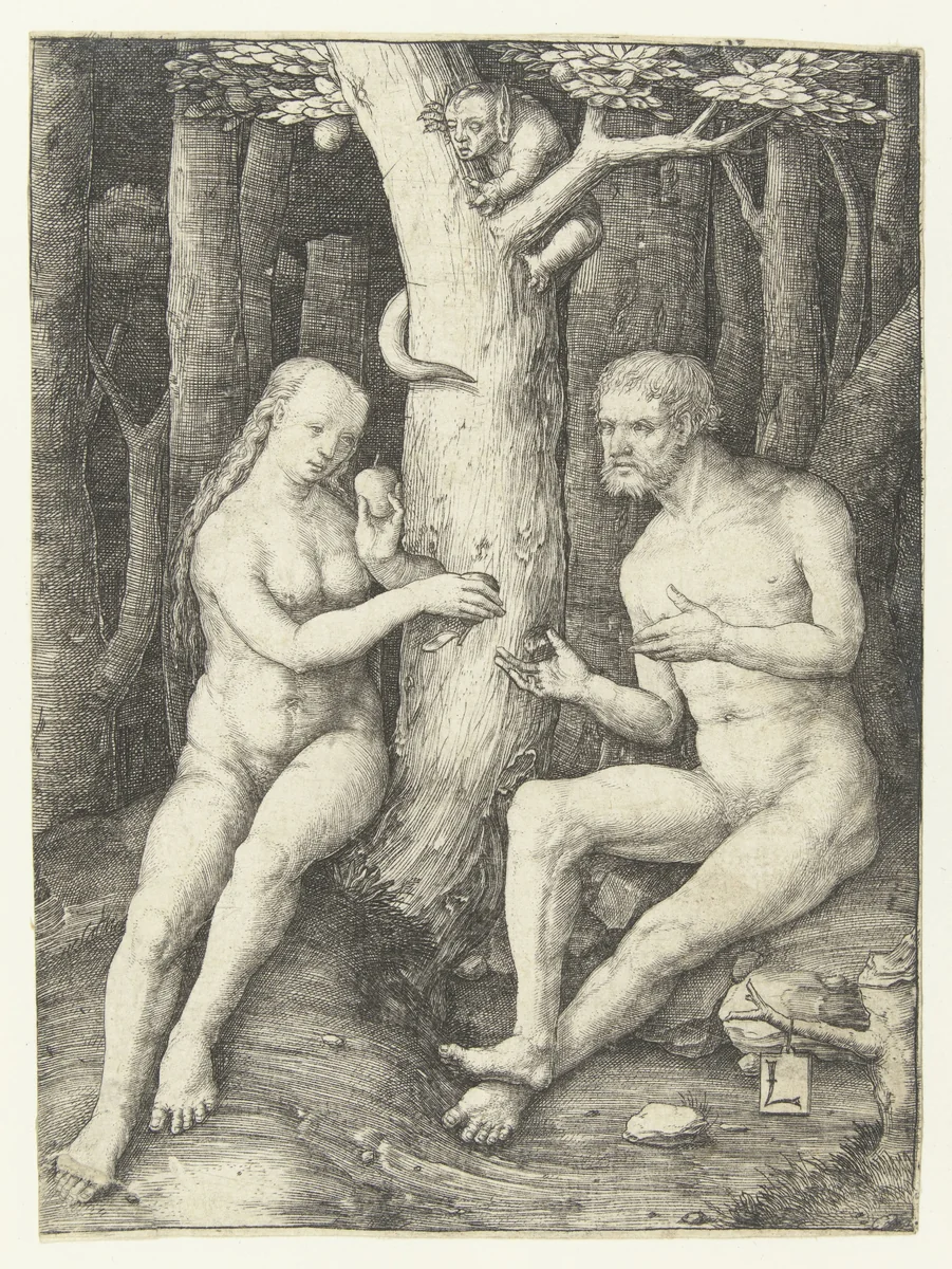 De zondeval by Unknown, print, 1504-1508