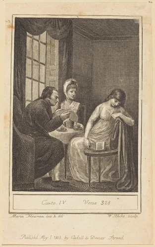 Canto IV, Verse 328 by William Blake, print, 1803