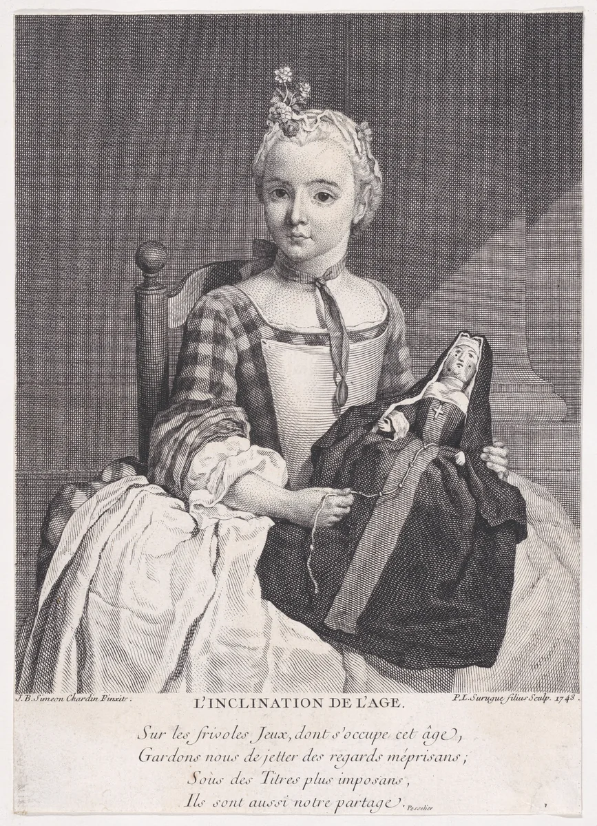 L'Inclination de l'age by Pierre Louis Surugue, print, 1743